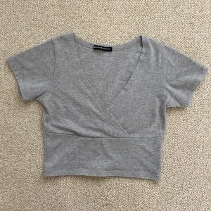 Brandy Melville Wrap-Front Crop Top